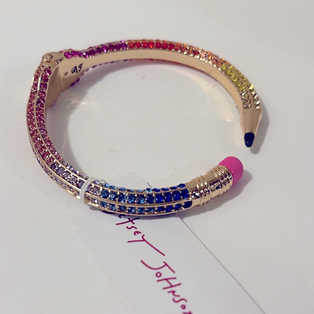 NWT Betsey Johnson Rhinestone Pencil Bracelet